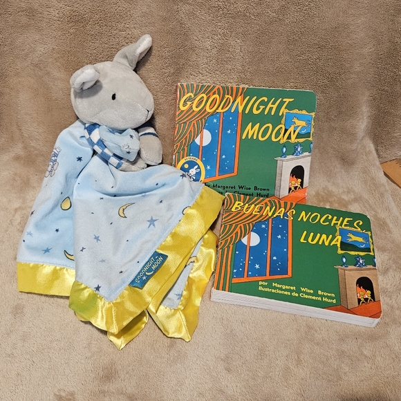Source Unknown | Other | Good Night Moon Rabbit Plush Security Blanket ...